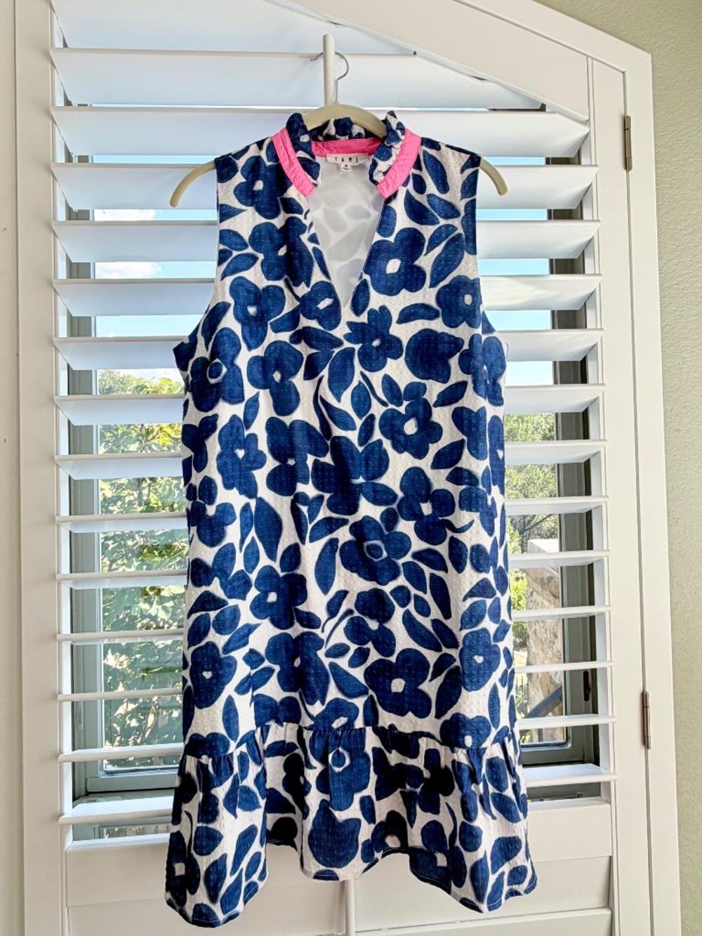 THML Coastal Canvas Dress in Navy, Size M